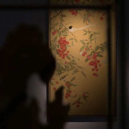 新中式荔枝装饰画宋代美学酒店民宿会所别墅入户玄关大幅风水挂画