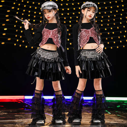 爵士舞服装嘻哈女孩街舞套装