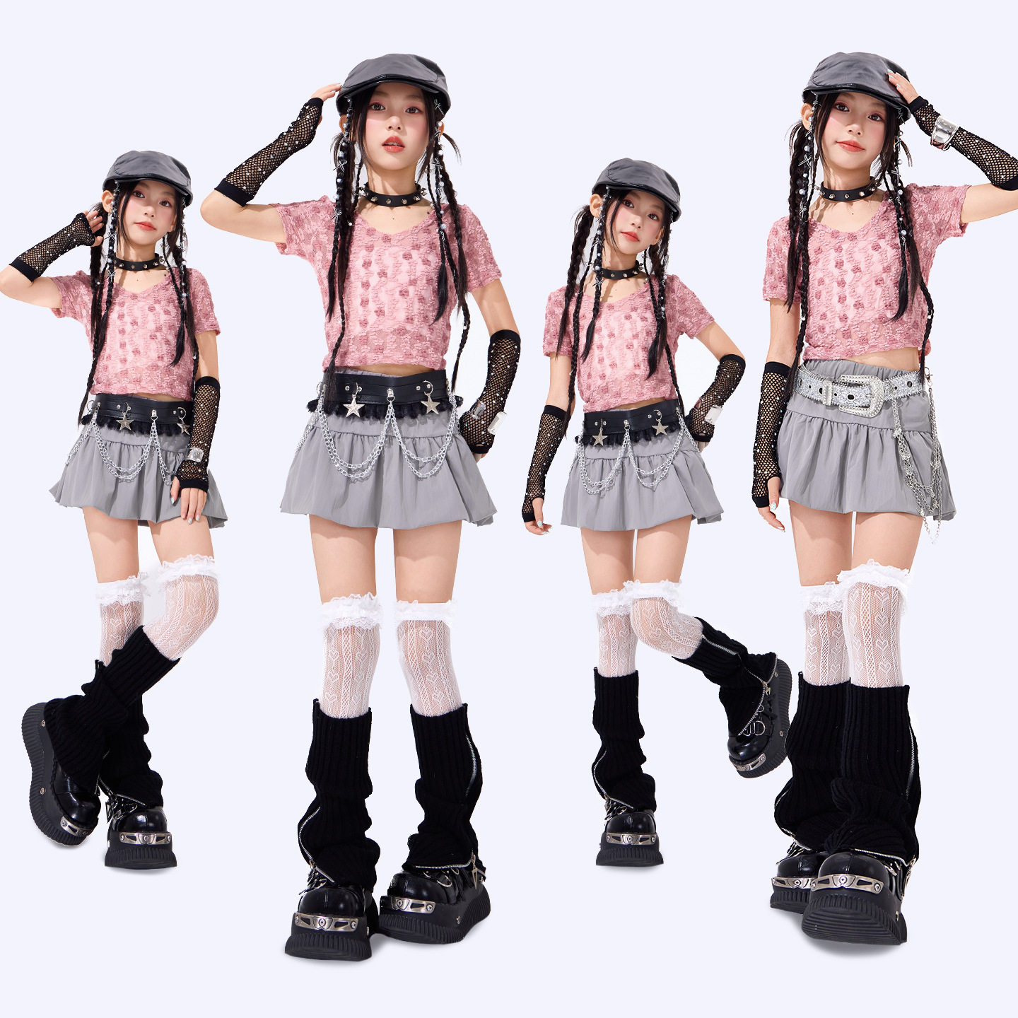 女童爵士舞服装露脐街舞多巴胺