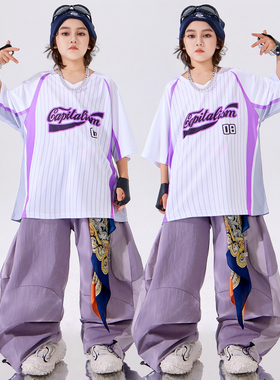 男童街舞潮服男大童嘻哈炸街hiphop酷帅潮炫少儿演出服六一表演服