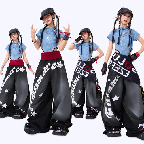女童爵士舞服装嘻哈jazz女孩街舞