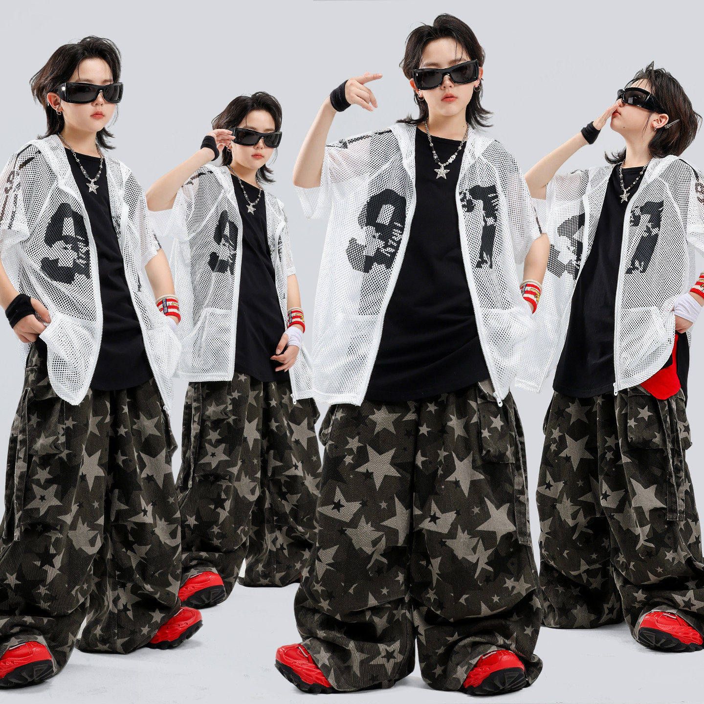 街舞男童潮服嘻哈儿童夏季