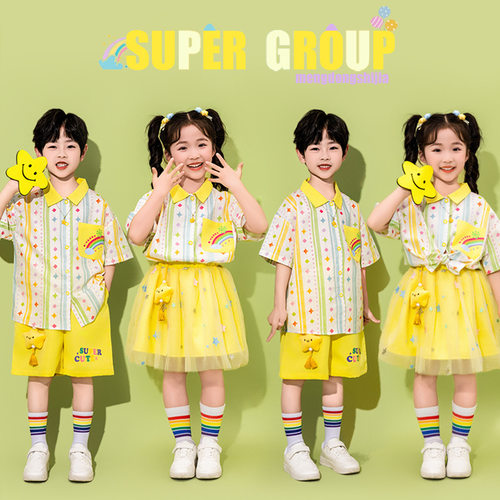 幼儿园毕业照班服啦啦操表演服