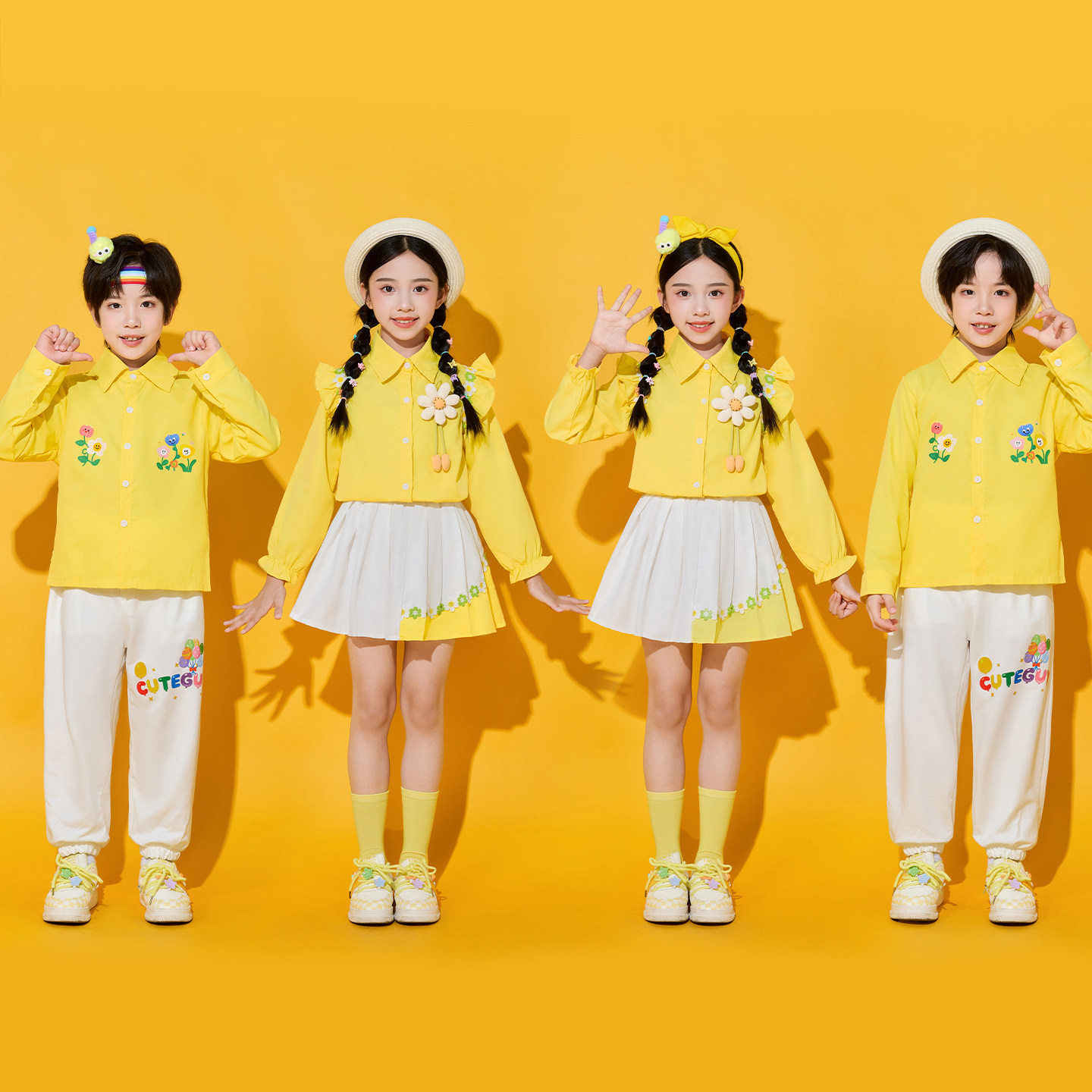 小学生运动会服装男童衬衫套装