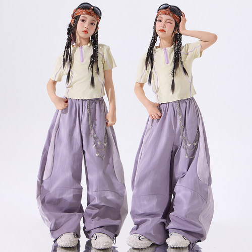 少儿爵士舞服装夏天女童露脐