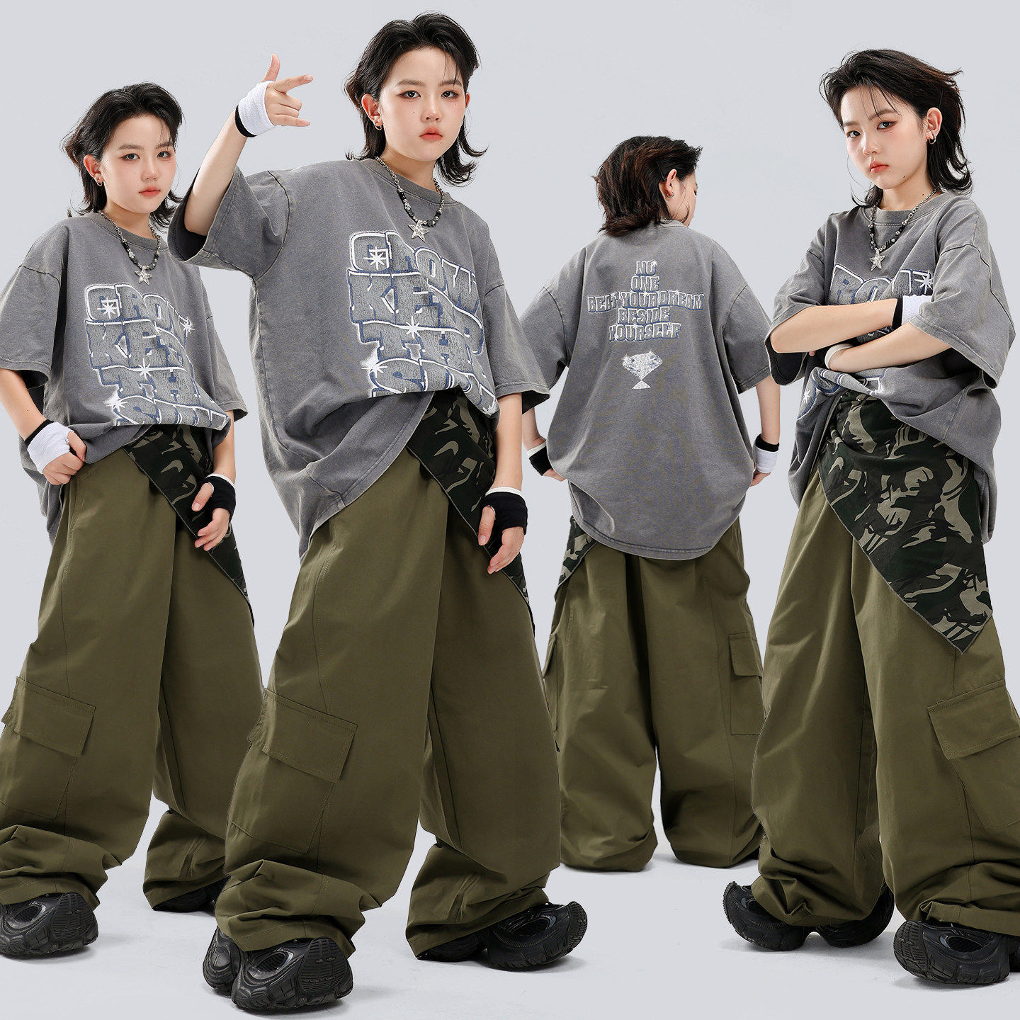 少儿hiphop街舞男童演出潮服嘻哈