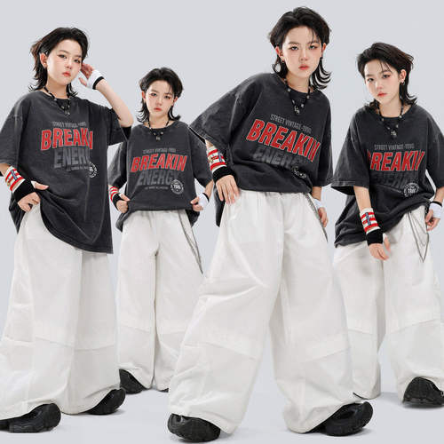 儿童街舞潮服嘻哈风夏季男女童