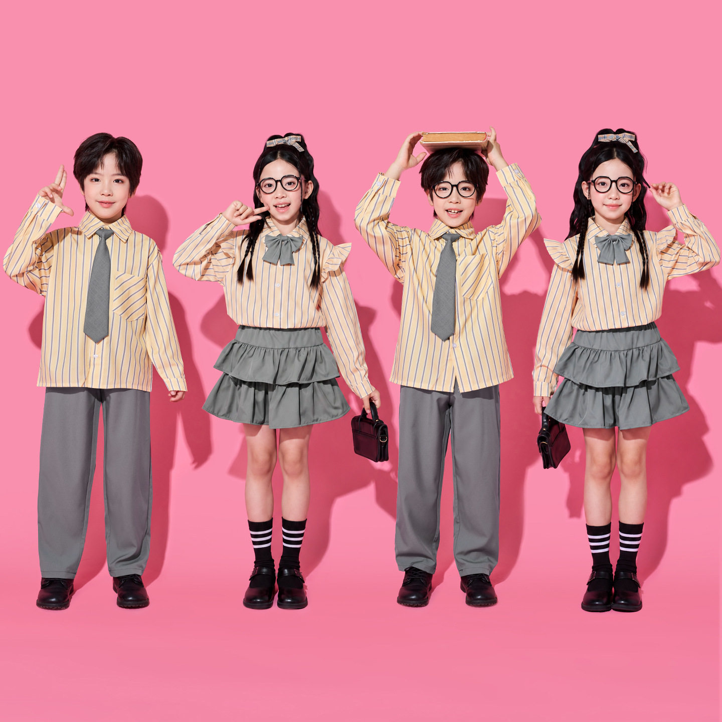 儿童演出服幼儿园毕业班服啦啦队