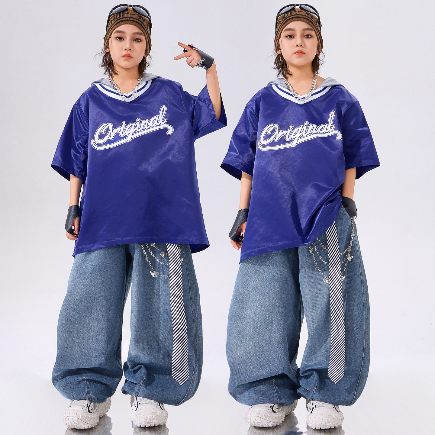 儿童街舞潮服男大童嘻哈hiphop潮炫酷帅炸街少儿演出服六一表演服