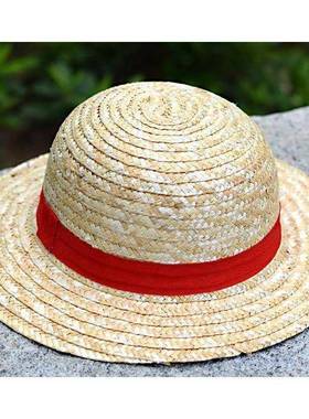 Luffy Straw Hat 海贼王路飞草帽男女夏季遮阳帽动漫演出帽子