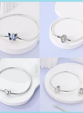 Sterling Silver Bracelet Fit Charms Butterfly Stars Moon Saf