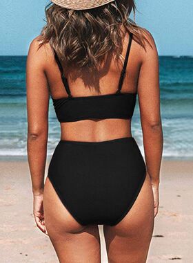 Strap Women 女比基尼 red High Waist Swimwear Bikini Swimsuit