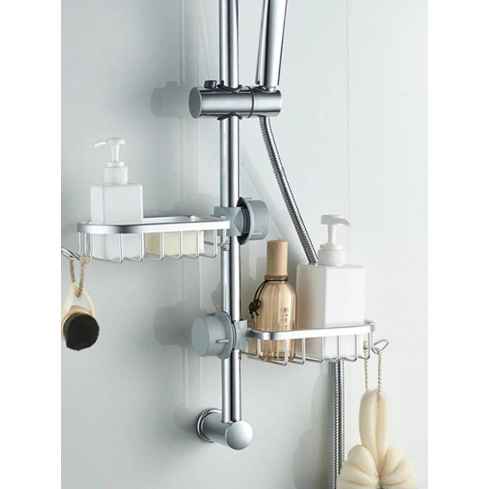 Kitchen Space Aluminum Sink Drain Rack Sponge