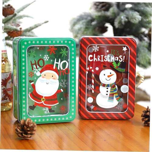 Christmas gift box hyaline tinplate box Baking packaging box
