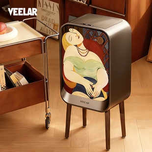 VEELAR智能感应垃圾桶家用客厅厨房高脚高颜值卫生间轻奢中古风