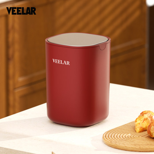 VEELAR桌面垃圾桶家用带盖迷你高颜值卧室餐桌客厅小号台面新款