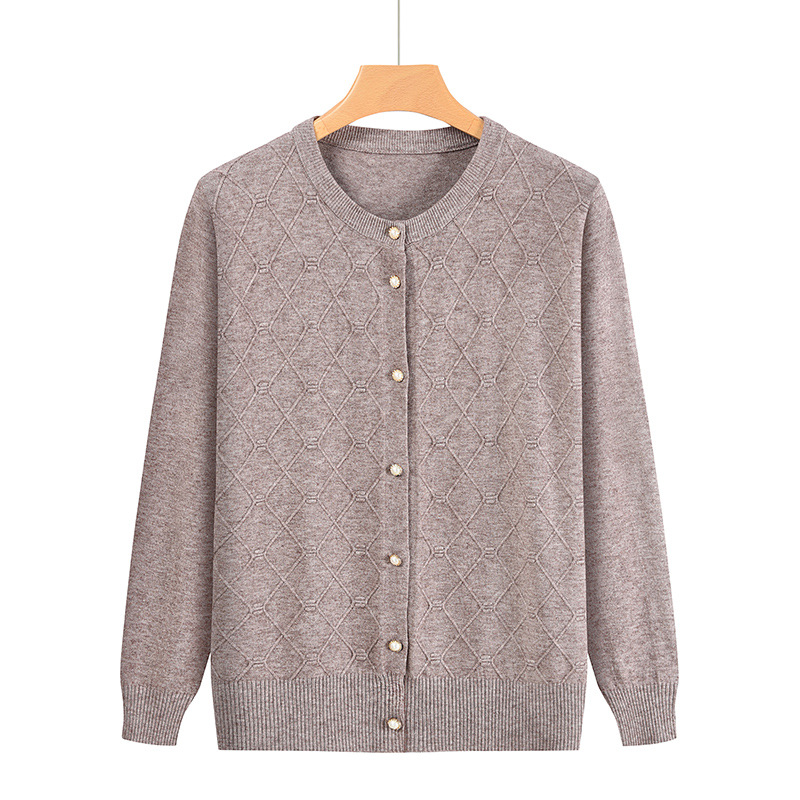 中年妈妈秋气质针织开衫