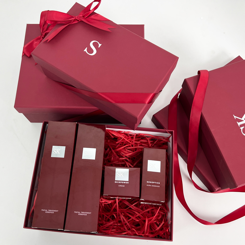 SK美肌流专柜神仙水礼品袋礼盒 2礼袋手提袋纸袋大红瓶包装袋购物
