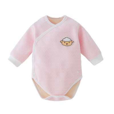 加绒包屁衣爬服婴儿春秋