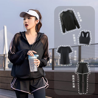 跑步运动女套装夏季健身晨跑服速干专业大码2025新款胖mm瑜伽服