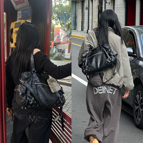 deinet复古机车大容量托特包