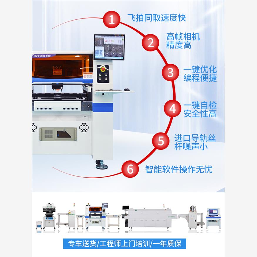 【博维科技】小型smt贴片机高速led贴片机飞拍国产全自动贴片机