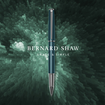 Bernard Shaw萧伯纳星耀松苔绿宝珠笔金属商务高档男士礼品签字笔