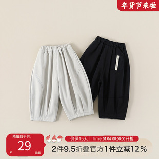 儿童加绒休闲裤冬季2025新款男童长裤宝宝百搭拼接保暖裤子C-K381