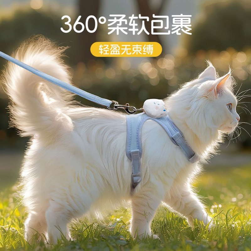 牵引绳猫咪专用外出猫防挣脱遛猫