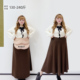 女装 别致松紧腰法式 复古通勤百搭遮肚A字版 胖莹莹大码 长款 半身裙