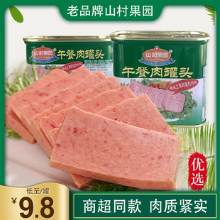山村果园午餐肉烟台飞轮罐头螺蛳粉方便面火锅伴侣家用即食198g