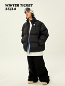 WINTER TICKET鹅绒连帽外套男女自由式 嘻哈羽绒服可收纳