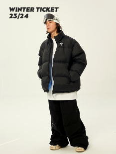 WINTER 嘻哈羽绒服可收纳 TICKET鹅绒连帽外套男女自由式