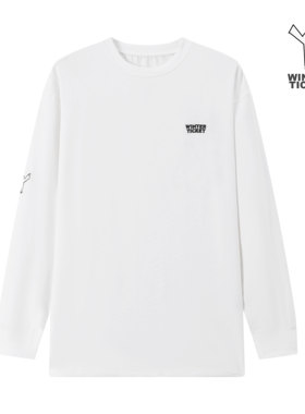 WINTER TICKET2526自由式单双板宽大嘻哈纯色圆领三防长袖T恤