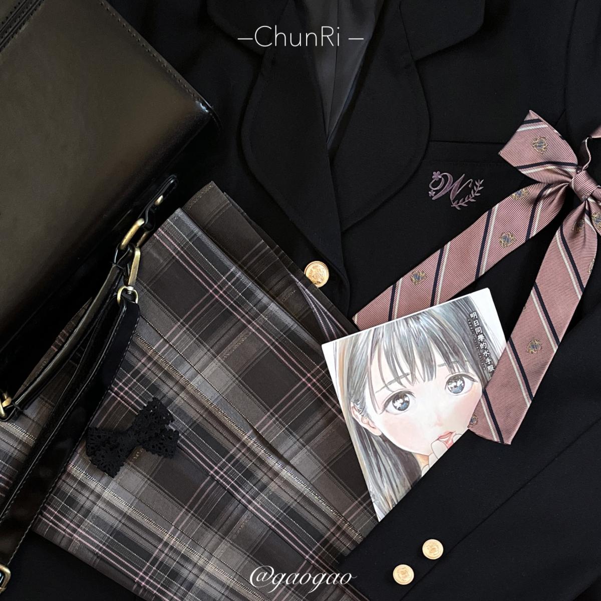 【暗渡情事】黑色三粒扣长款西服