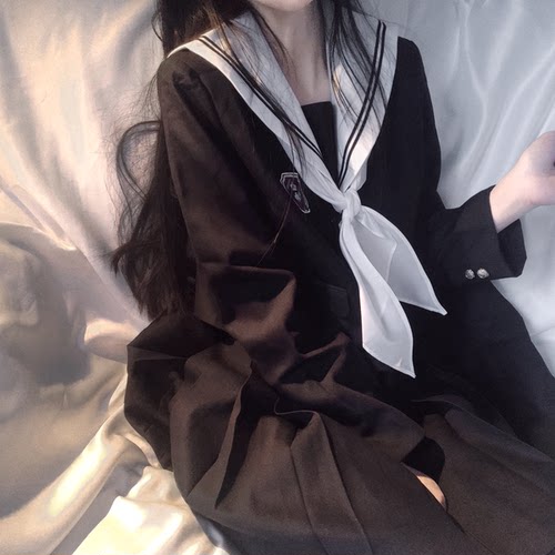 春日部知樱高白领二本浓绀身冬服
