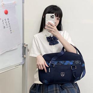 春日部【圣中女子高】白色衬衫银色字母刺绣长短袖jk制服上衣女
