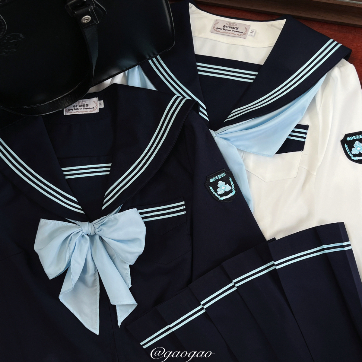 春日部【薄川高】原创薄荷色水手服长袖上衣jk制服春秋女校供感