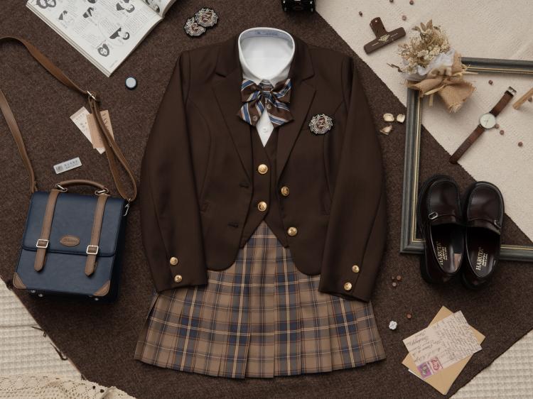 春日部【檀野中】配套纯色西装徽章jk制服原创学院风套装现货