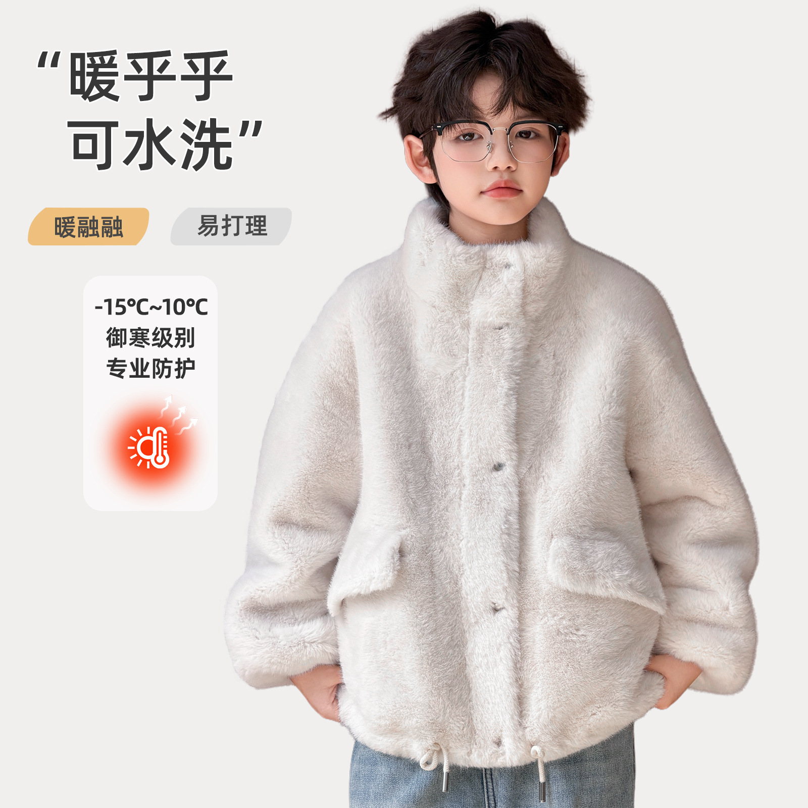 男童皮草外套2025冬季小少爷