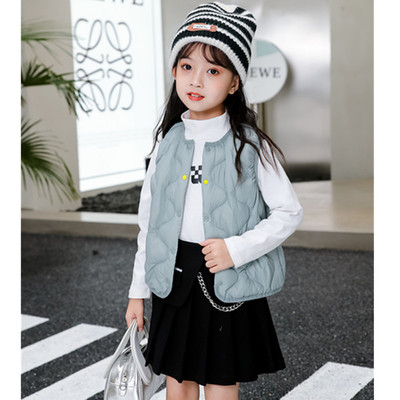 儿童轻薄羽绒马甲背心校服神器