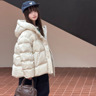 儿童羽绒服2026冬新款男女童韩版加厚连帽90白鸭绒青少年保暖外套