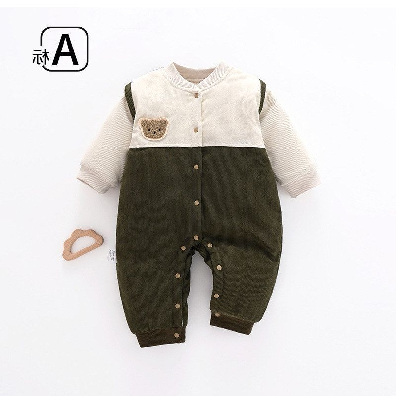 保暖内衣夹棉衣服宝宝120睡衣外