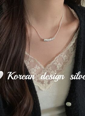 不规则极韩版链女S925ins锤纹风