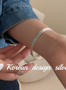 个性质感女叠饰品韩国手镯925手