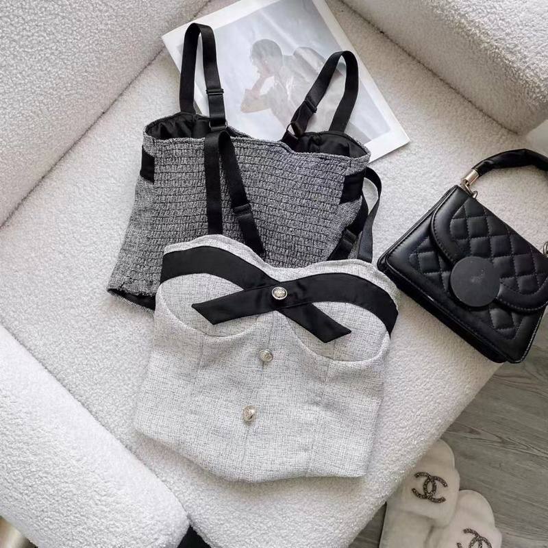 式胸垫外穿蝴蝶结短款女带鱼骨性感夏季吊带背心抹胸小抹胸不规则,女士内衣/男士内衣/家居服,抹胸,淘宝优惠券,粉丝福利购,淘宝优惠卷