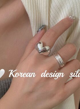 高级感韩国东大门S925设计戒指