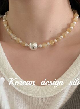 珍珠项链小众S925高级感韩版银球