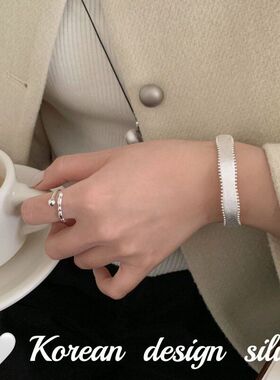 银饰品曲线纯银不规则韩版ins风