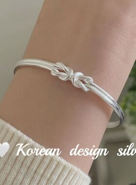 女款ins高级感日系纯银简约手镯